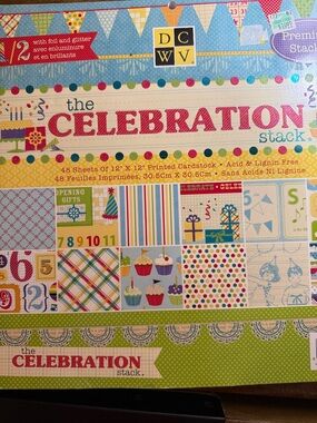 🎂 Specialty Paper Foil and Glitter Celebration Birthday Cardstock Pad 41 sheets